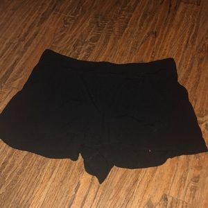 Black Flowy Shorts